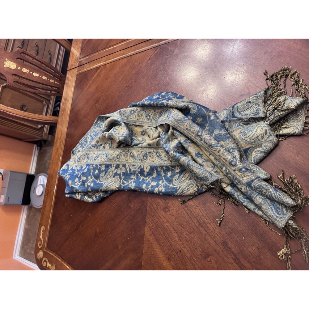 Pashmina Scarf Shawl,Paisley, Multicolored ScarfThis retro Pashmina ShawL